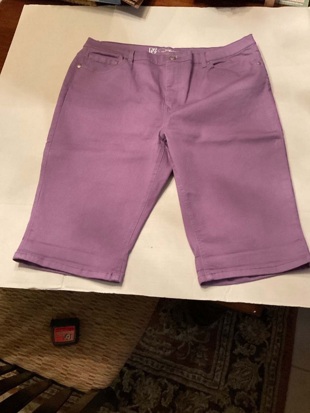 NWOT DG2  by Diane Gilman 20W Bermuda Shorts